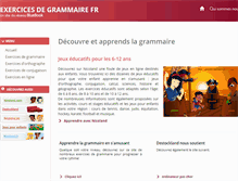 Tablet Screenshot of exercices-de-grammaire.fr